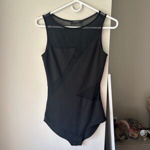 💙BOGO💙 Solemio Black with Sheet Cutout Bodysuit Medoum